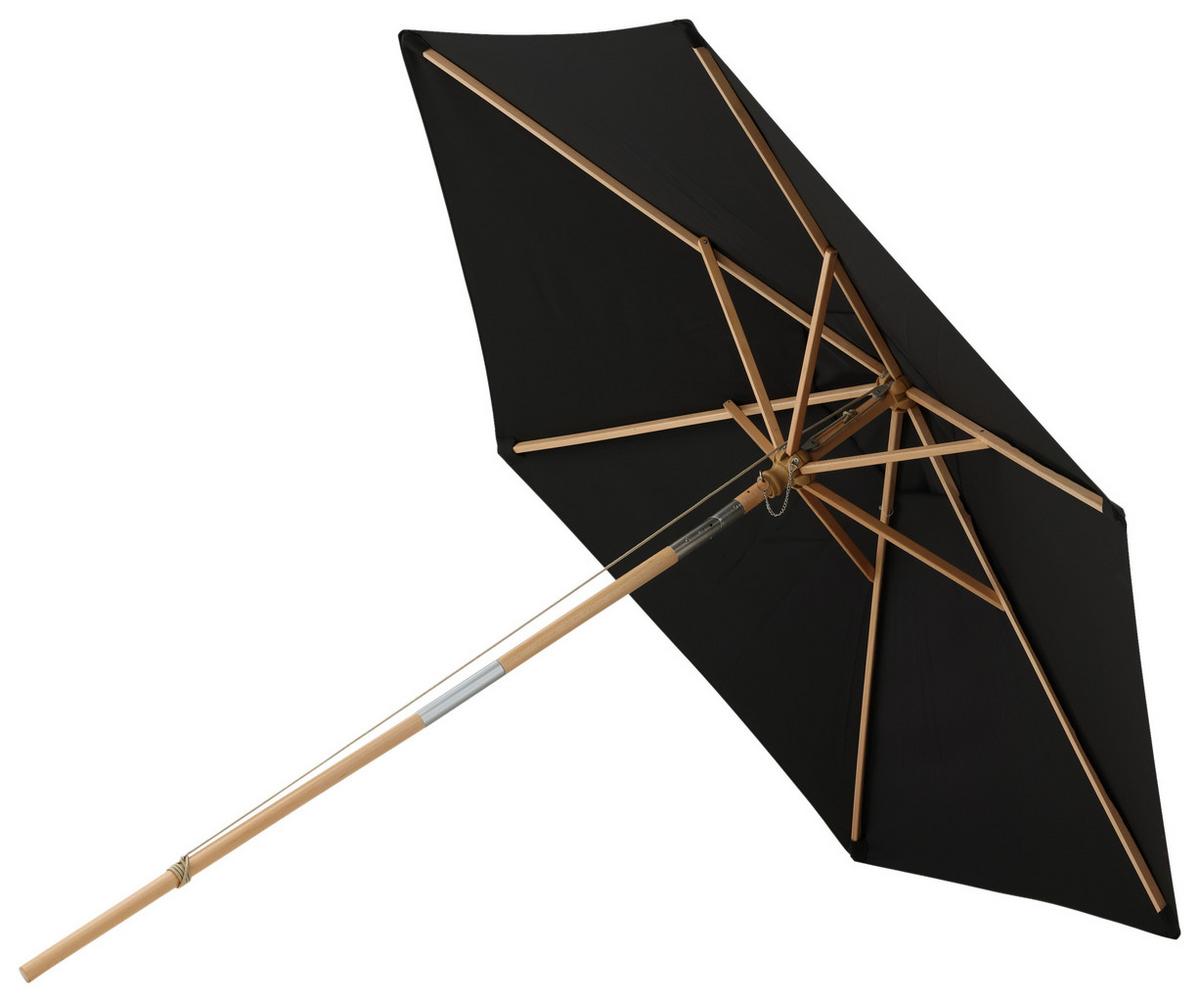 Sonnenschirm Corypho Dm: 250cm H: 232cm  Schwarz - Schwarz, KONVENTIONELL (250/232cm) - Gardenson