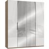 Drehtürenschrank 200cm Level, Weiß/eiche Dekor - Eichefarben/Weiß, MODERN, Glas/Holzwerkstoff (200/236/58cm) - MID.YOU