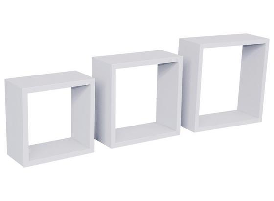 Nástenný Regál Simple 3 - biela, Moderný, plast (30/30/12cm) Nástenný Regál Simple 3 - biela, Moderný, plast (30/30/12cm)
