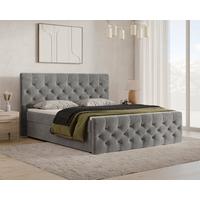 BOXBETT Karo Anthrazit 140x200cm - Anthrazit/Schwarz, MODERN, Holz/Kunststoff (140/200cm) - MID.YOU