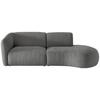 Ecksofa Jesi, Graubraun S: 238x107 Cm - Graubraun/Schwarz, MODERN, Textil (238/107cm) - Livetastic