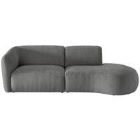 Ecksofa Jesi, Graubraun S: 238x107 Cm - Graubraun/Schwarz, MODERN, Textil (238/107cm) - Livetastic