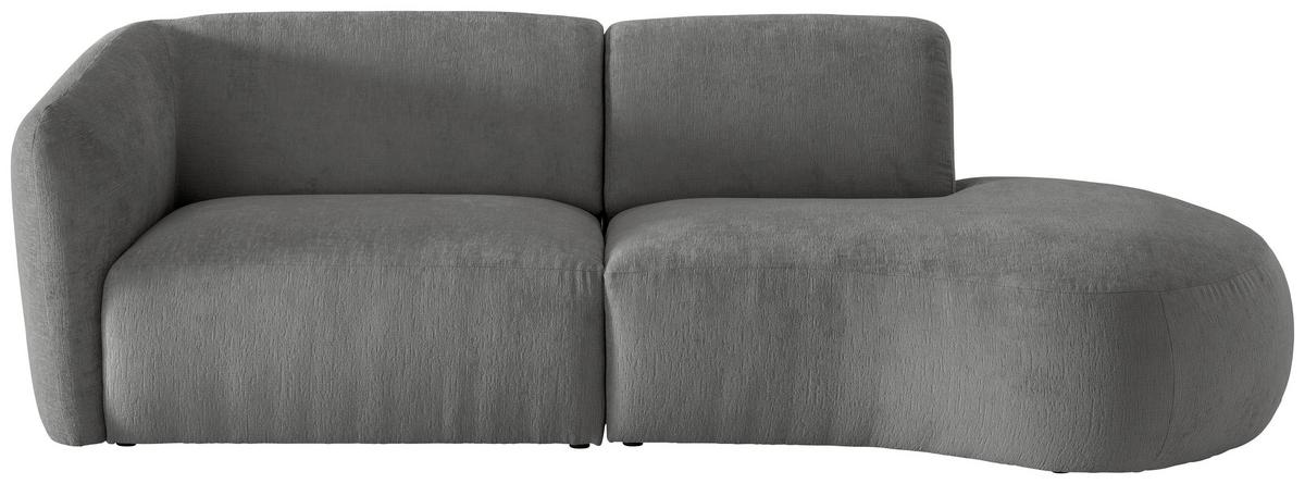 Ecksofa Jesi, Graubraun S: 238x107 Cm - Graubraun/Schwarz, MODERN, Textil (238/107cm) - Livetastic