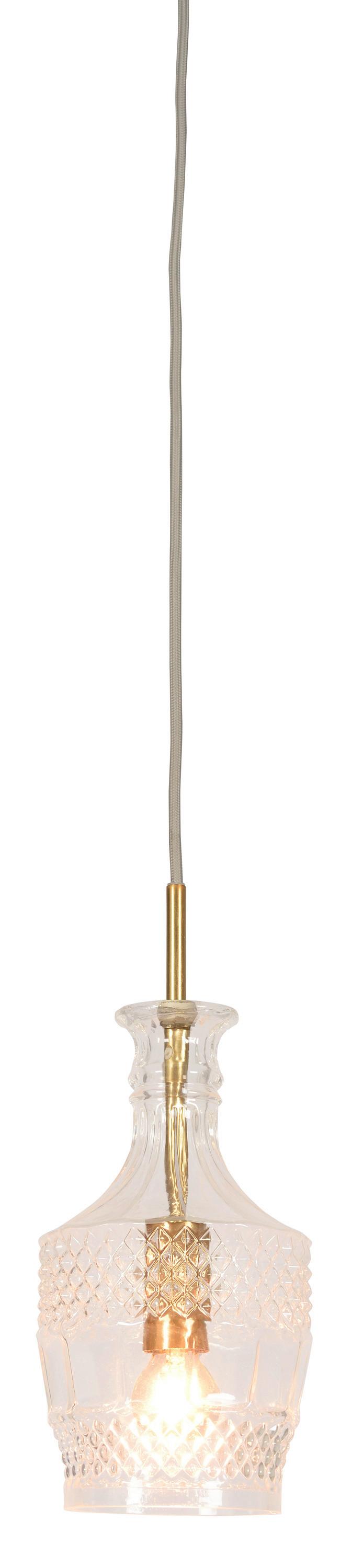 Hängeleuchte Brussels H: 21 cm 1-Flammig - Transparent, Design, Glas (17/21/35cm) - It's about Romi