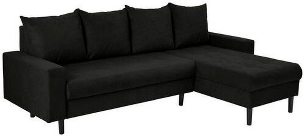 Ecksofa Boston, Schwarz S: 231x157 Cm - Schwarz, KONVENTIONELL, Textil (231/157cm) - P & B