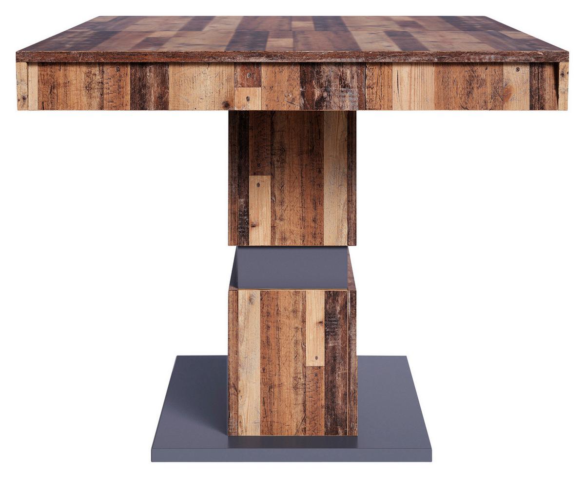 Esstisch Ausziehbar Matthew 160-215x90 Cm Braun/anthrazit - Anthrazit/Dunkelbraun, MODERN, Holzwerkstoff (160/90/75cm) - MID.YOU
