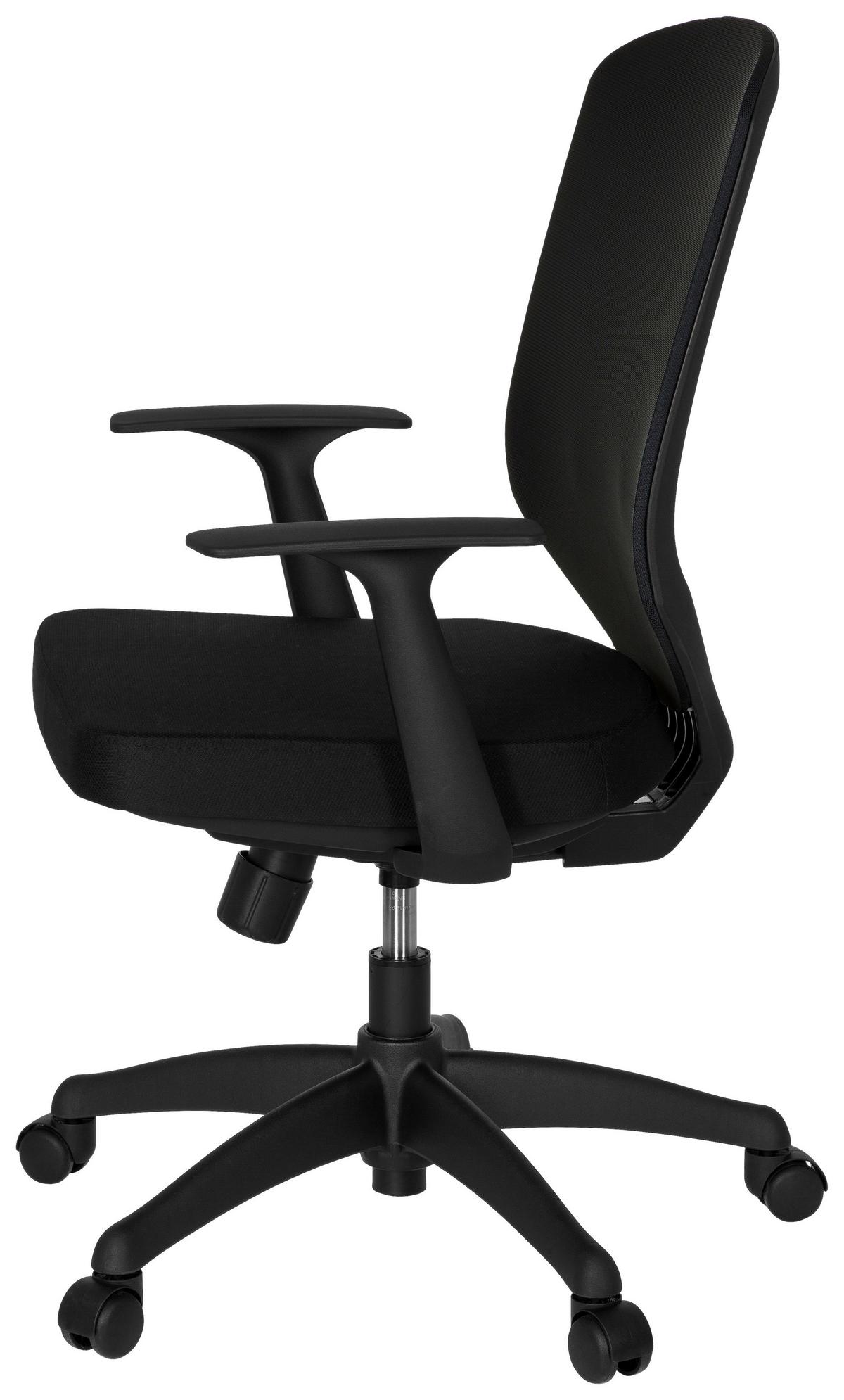 Drehstuhl Delight Schwarz - Schwarz, MODERN, Kunststoff/Textil (56/105/44cm) - MID.YOU