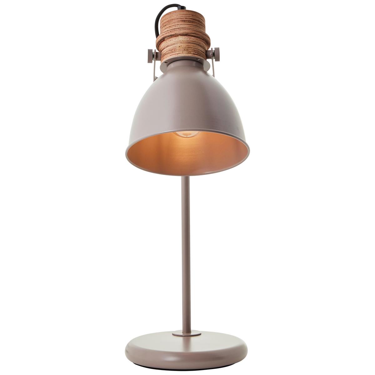 Tischleuchte 94555/20 Erena - Taupe, Basics, Holz/Metall (18/52/28,5cm) - Brilliant