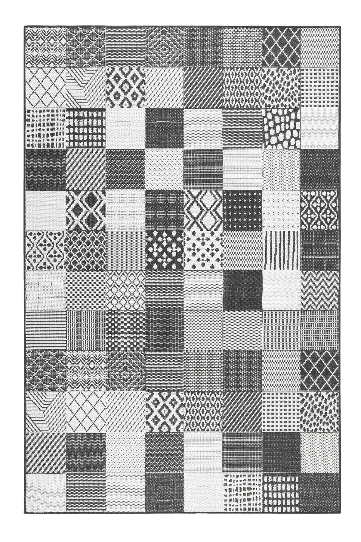 Outdoorteppich Chester - Schwarz/Weiß, KONVENTIONELL, Textil (200/290cm) - Esprit