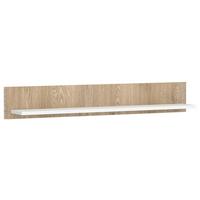 Wandregal Brilon Eichefarben/Weiß B: 136 cm - Eichefarben/Weiß, KONVENTIONELL, Holzwerkstoff (136/21,5/24cm) - MID.YOU