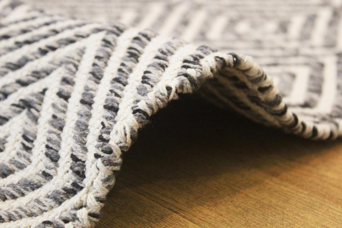 Flachwebteppich Aperitif Grau, 160x230 cm - Grau, KONVENTIONELL, Textil (160/230cm)