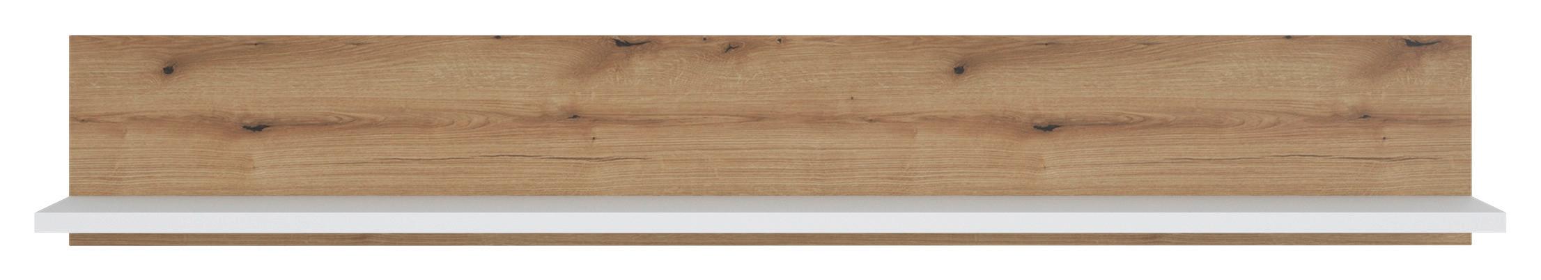 Falipolc Calabria - tölgyfa színű/fehér, Trend, faalapú anyag (160/24/21,6cm)
