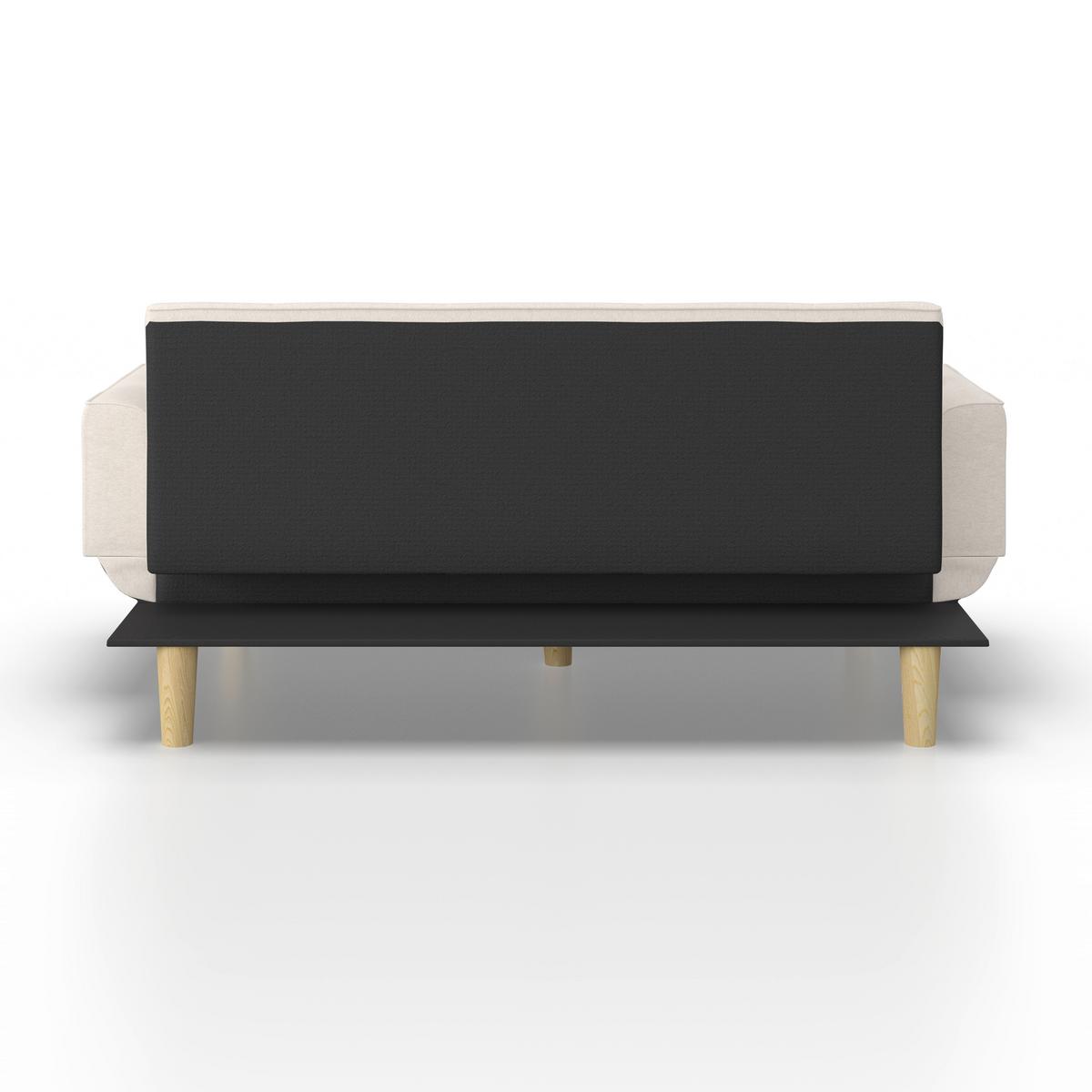 Rozkladacia pohovka MIRIAM, béžová farba - prírodná farba/béžová, Modern, drevo/textil (176/71/85cm) - Bessagi Home