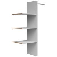 Inneneinteilung Kleiderschrank Saturn Grauweiß - Grauweiß, KONVENTIONELL, Holzwerkstoff/Metall (83/157/45cm)