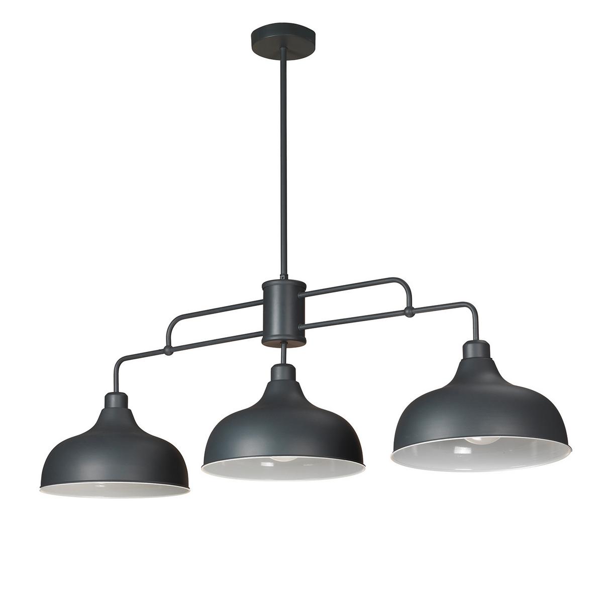 Hängeleuchte 4857/3 - Grau, KONVENTIONELL, Metall (106/83/45cm)