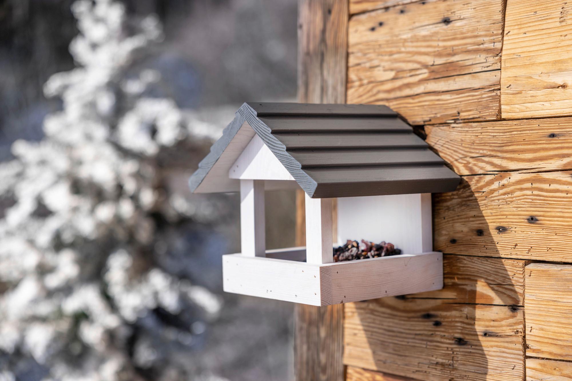 Vogelfutterhaus Feldberg Kiefer - Weiß, Basics, Holz (23,5/20,5/21cm) - Windhager