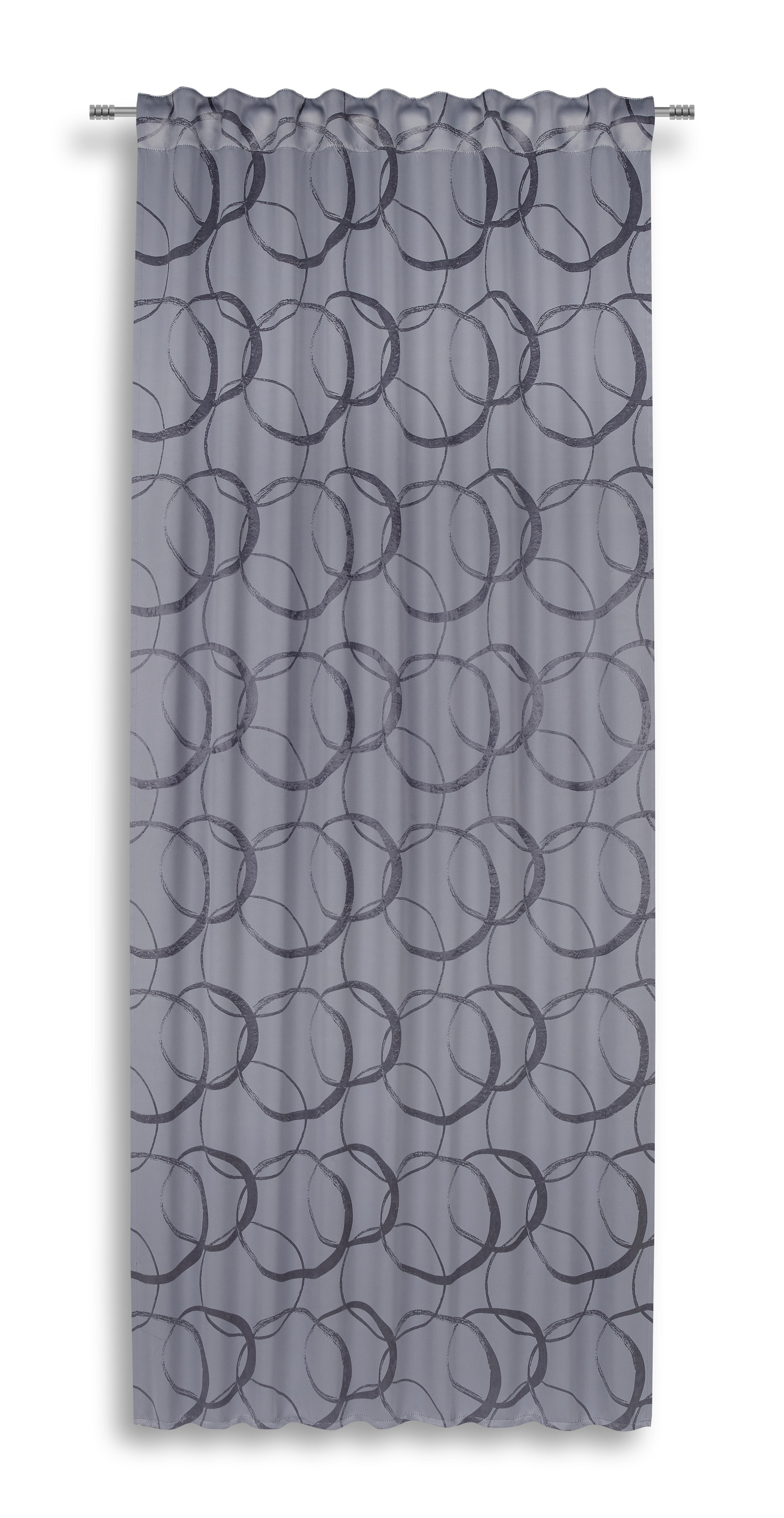 Készfüggöny Olivia - Szürke, modern, Textil (140/255cm) - Luca Bessoni