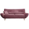 3-Sitzer-Sofa Drago Brombeere S: 205/90 cm - Wildeiche/Brombeere, MODERN, Holz/Textil (205/81/90cm) - MID.YOU