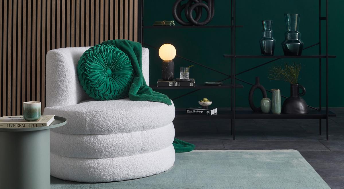 Designsessel Magari - Edelstahlfarben/Weiß, Trend, Textil (90/82/85cm) - Livetastic