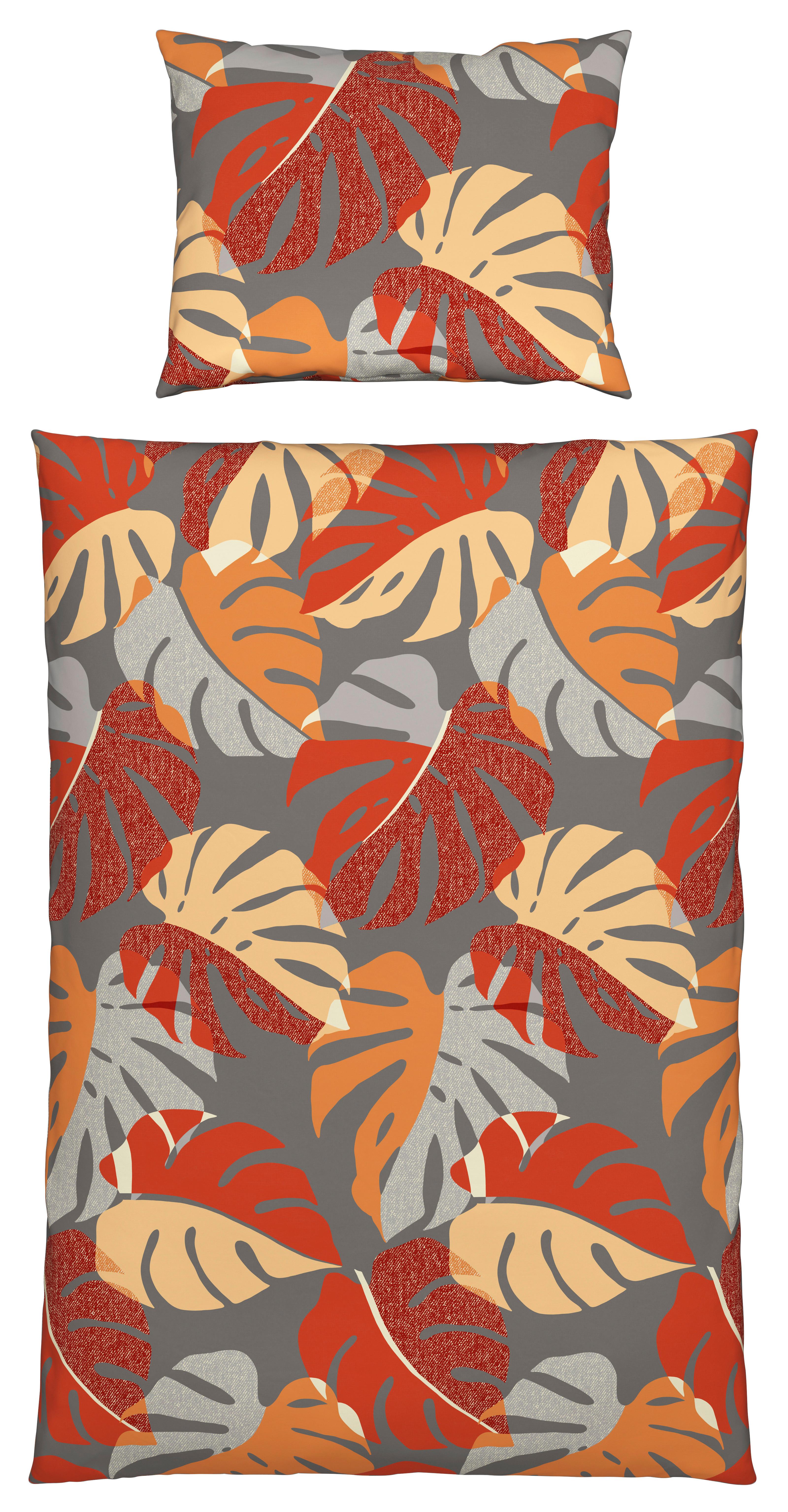 Ágyneműhuzat-garnitúra Paula - piros/szürke, Modern, textil (140/200cm) - Luca Bessoni