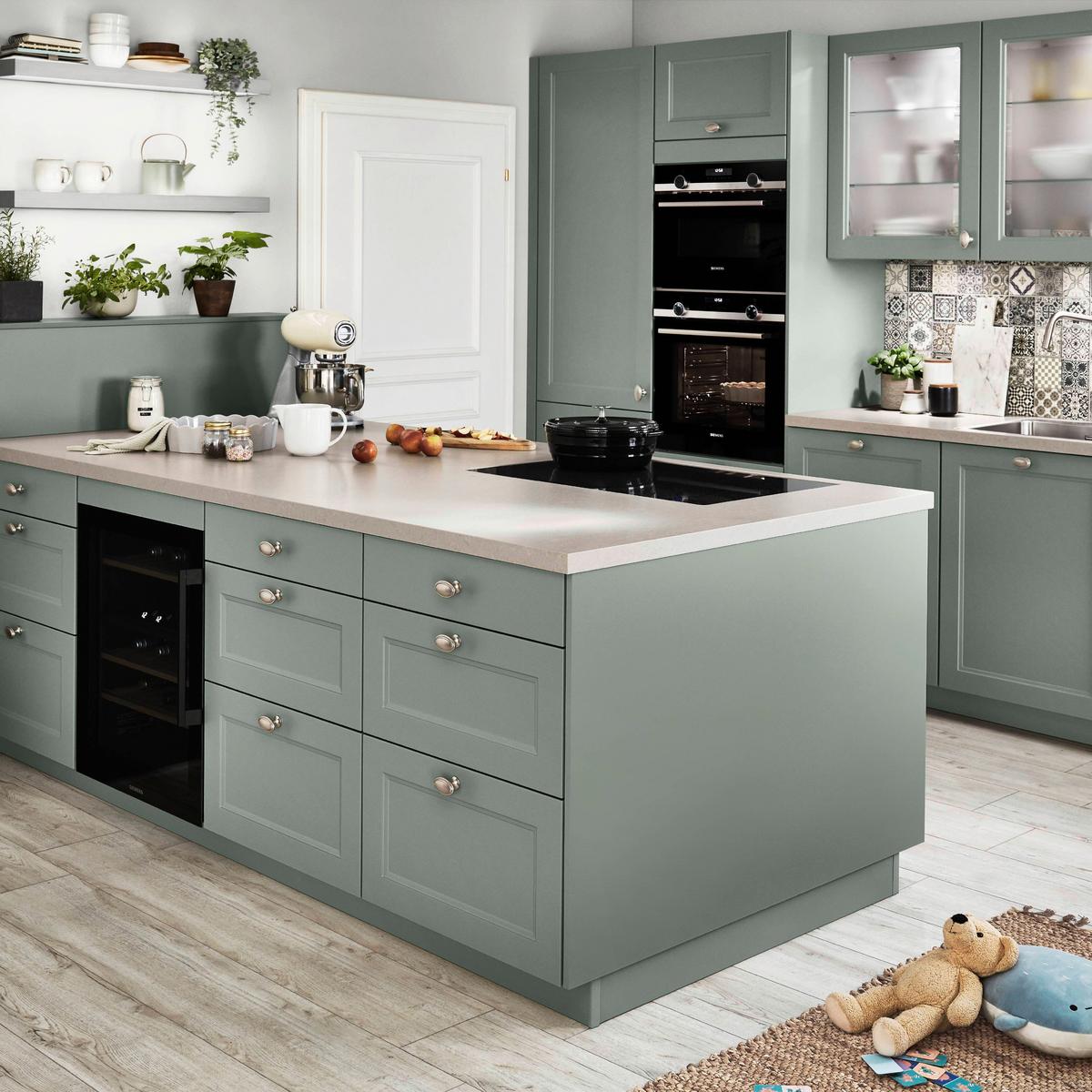 Beépíthető Konyha Columbia - fehér, Modern, faalapú anyag - Vertico