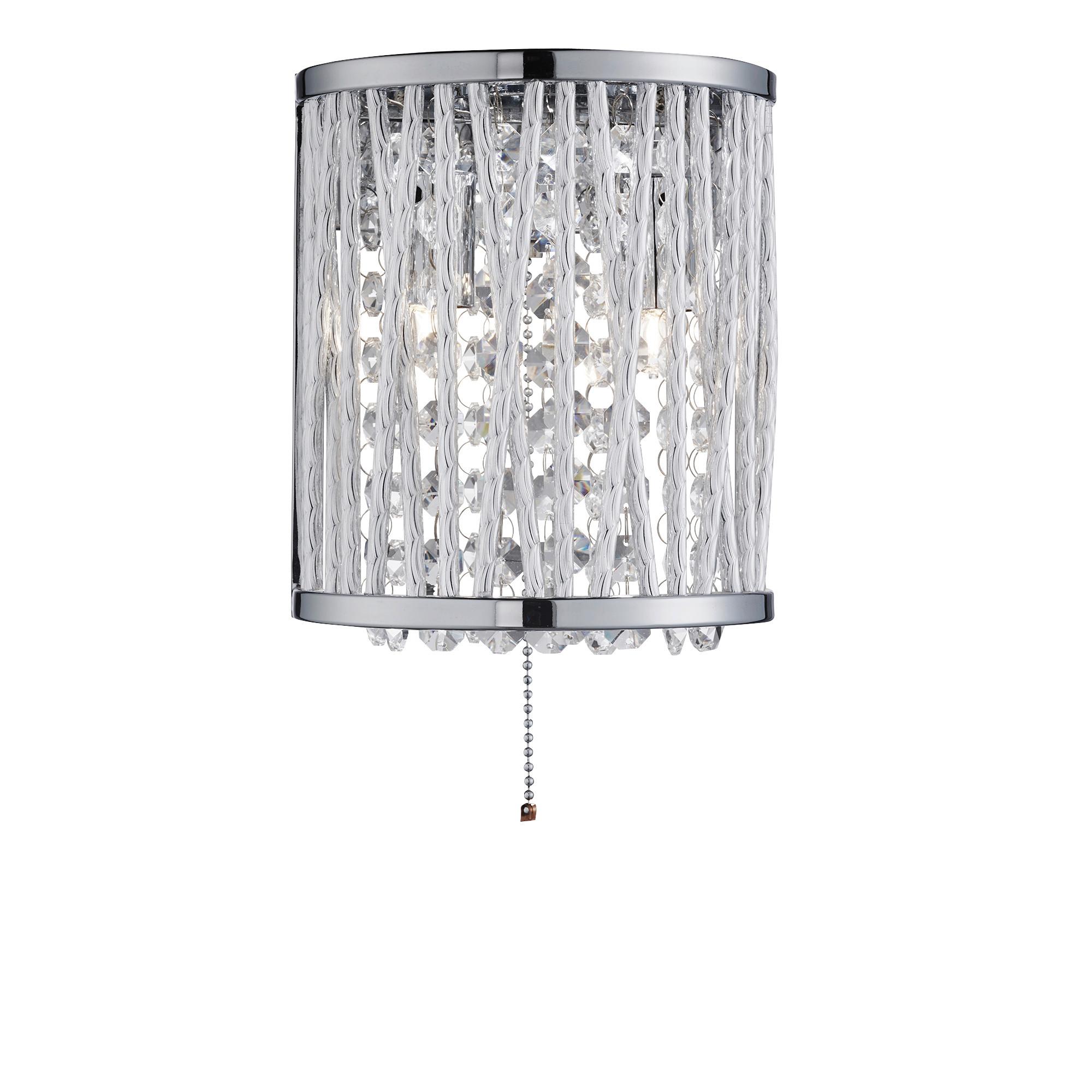 Wandleuchte 7222-2cc Elise - Klar/Chromfarben, Design, Metall (15/17cm)