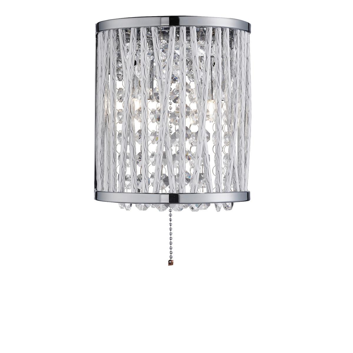 Wandleuchte 7222-2cc Elise - Klar/Chromfarben, Design, Metall (15/17cm)