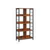 Bücherwand Iron B: 80 cm Braun/Schwarz - Schwarz/Braun, Basics, Holzwerkstoff/Metall (80/149/33cm) - Boxxx