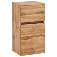 Badezimmer Unterschrank Kopenhagen BxH 40x79 cm - Eichefarben/Silberfarben, KONVENTIONELL, Holzwerkstoff (40/79/35cm) - Held