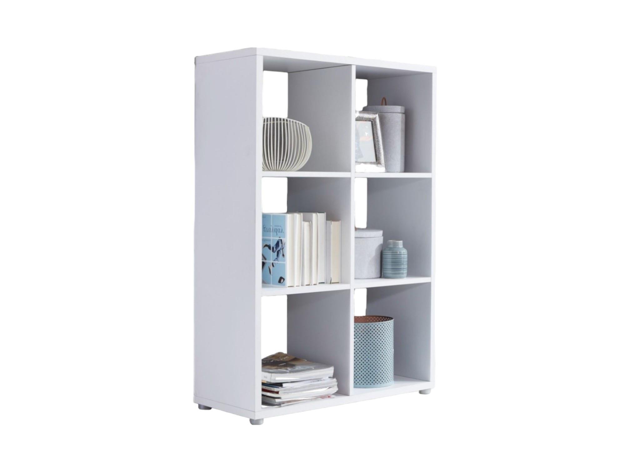 Standregal Nizza Typ 11 - Silberfarben/Weiß, MODERN, Holzwerkstoff (72/108,5/33cm) - MID.YOU