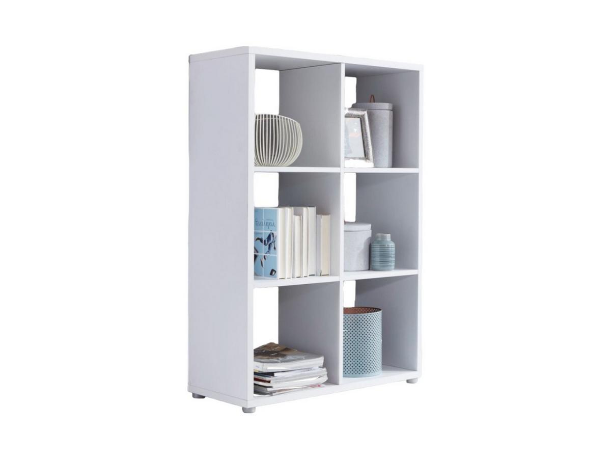 Standregal Nizza Typ 11 - Silberfarben/Weiß, MODERN, Holzwerkstoff (72/108,5/33cm) - MID.YOU