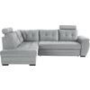 Ecksofa mit Schlaffunktion + Bettkasten Falco, Webstoff - Dunkelbraun/Hellgrau, KONVENTIONELL, Textil (183/251cm) - Ondega