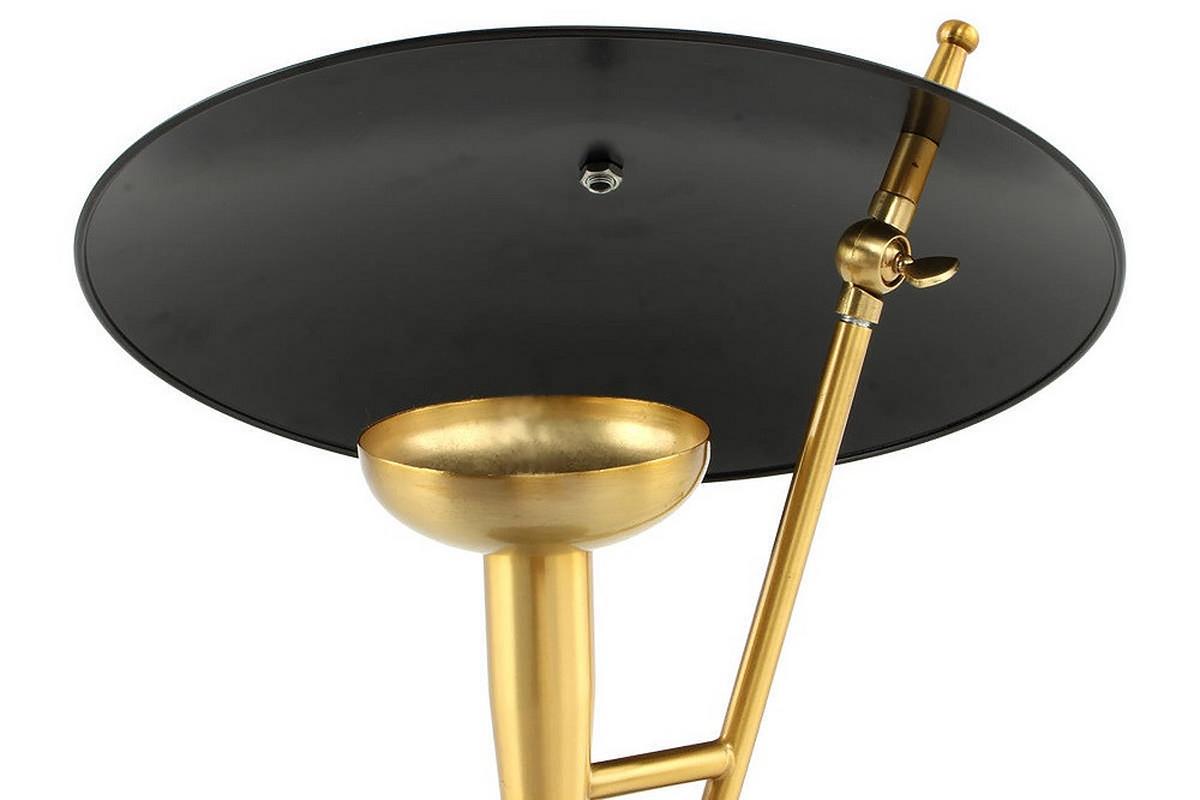 Tischlampe Flyer Schwarz/ Goldfarben - Goldfarben/Schwarz, Trend, Metall (36/36/50cm) - Kayoom