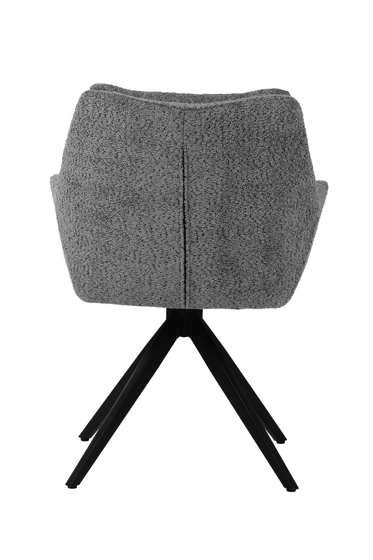 ARMLEHNSTUHL Schwarz/Grau B: 65,5cm - Schwarz/Grau, MODERN, Textil/Metall (65,5/84,5/66cm) - MID.YOU
