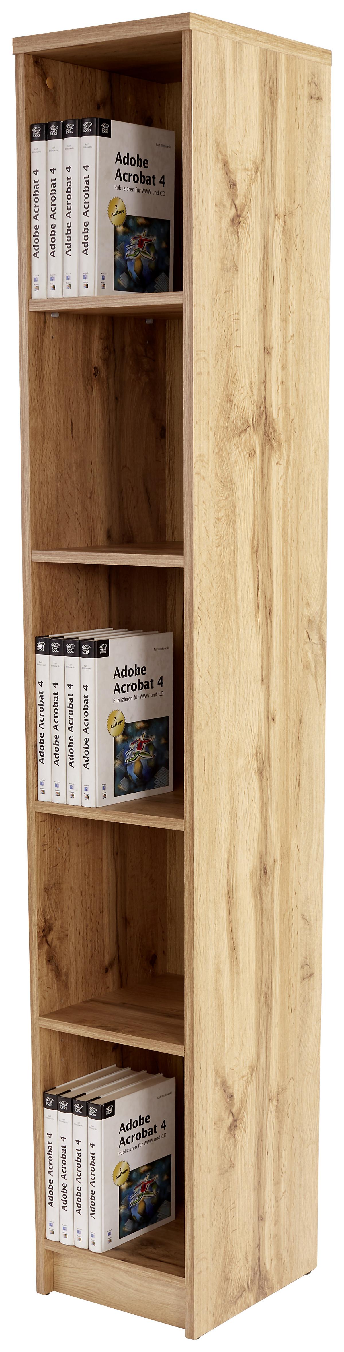 Regal 4-You New B 30 cm, Wotan Eiche Dekor - Eichefarben/Schwarz, MODERN, Holzwerkstoff (30/189,5/34,6cm)