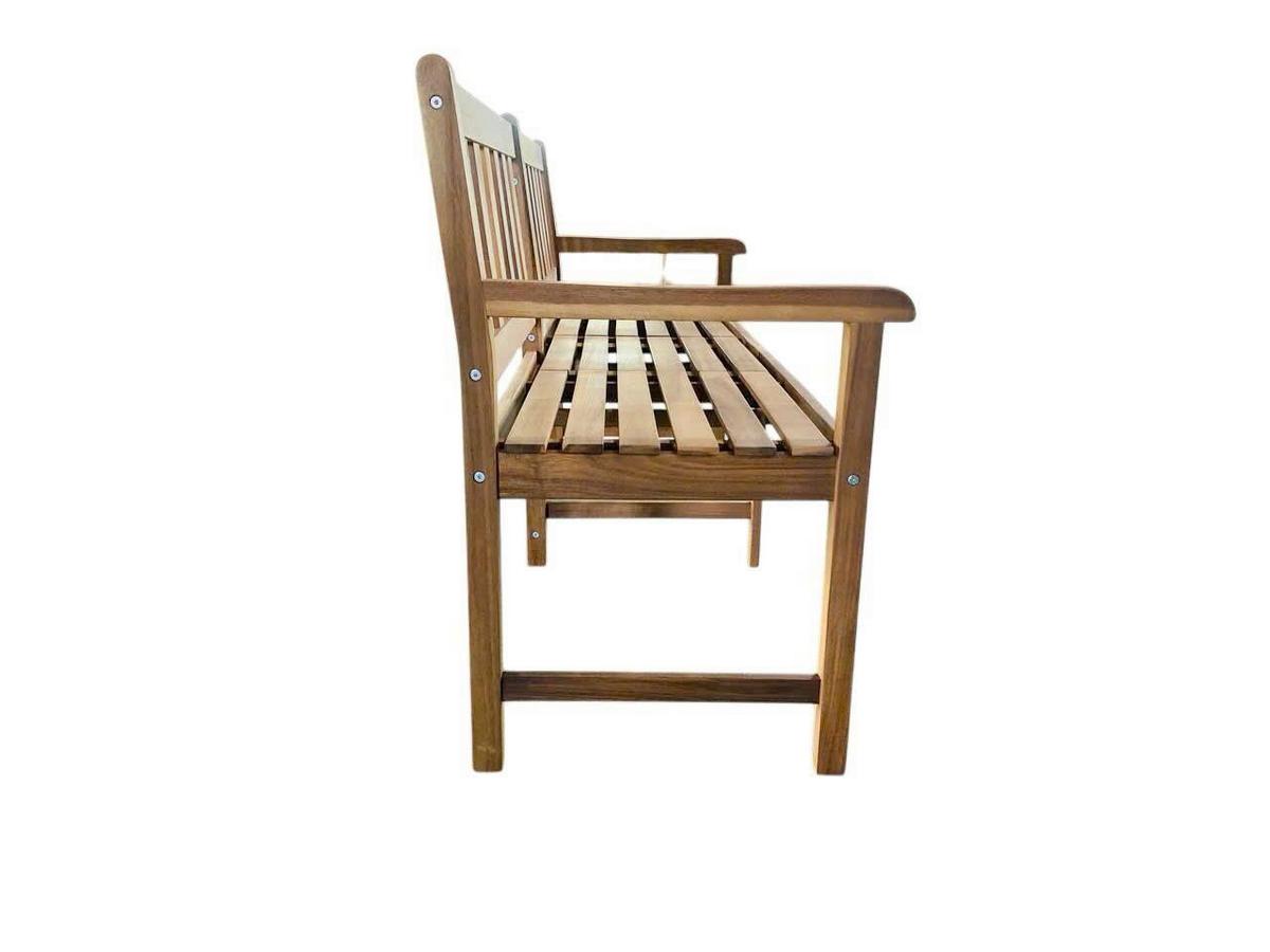 Holzbank mit Tisch LxBxH: ca. 153x57x88 cm - Akaziefarben, Basics, Holz (153/57/88cm) - Prestige Home