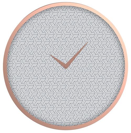 Nástenné Hodiny Kelly, Ø: 50,8cm - medená/svetlosivá, kov/plast (50,8cm) - Modern Living