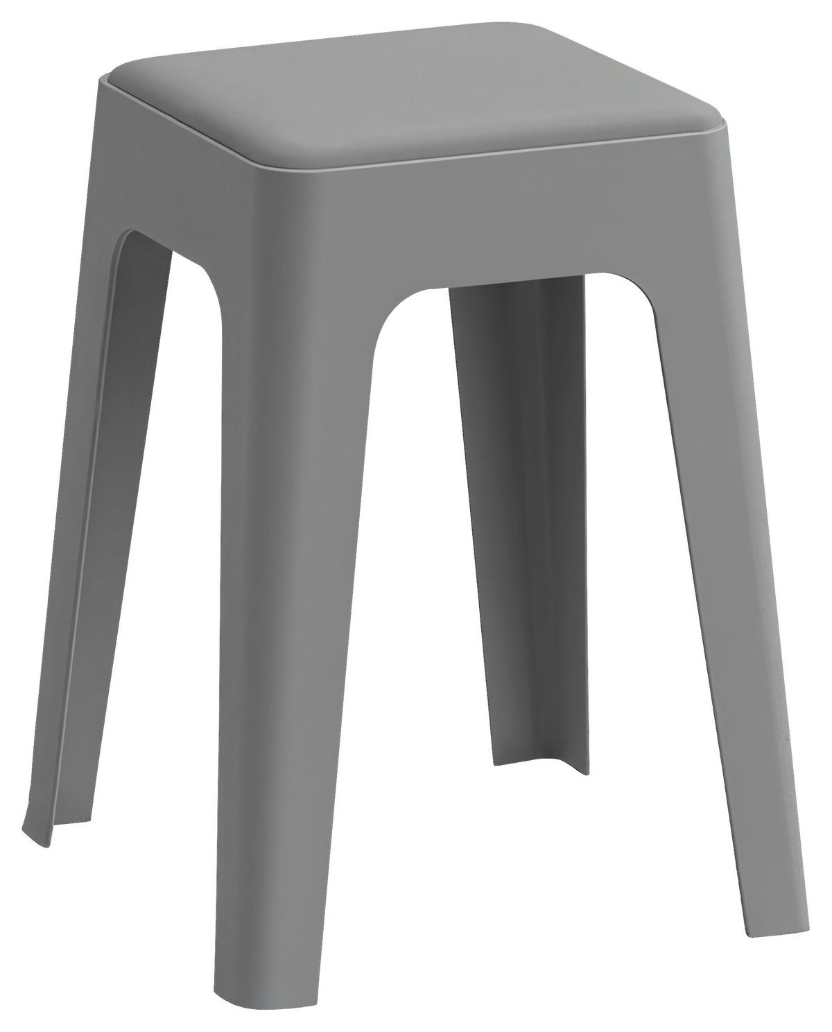 Hocker Bernd Höhe 25 cm Anthrazit - Anthrazit, Trend, Kunststoff (25/25/46cm)