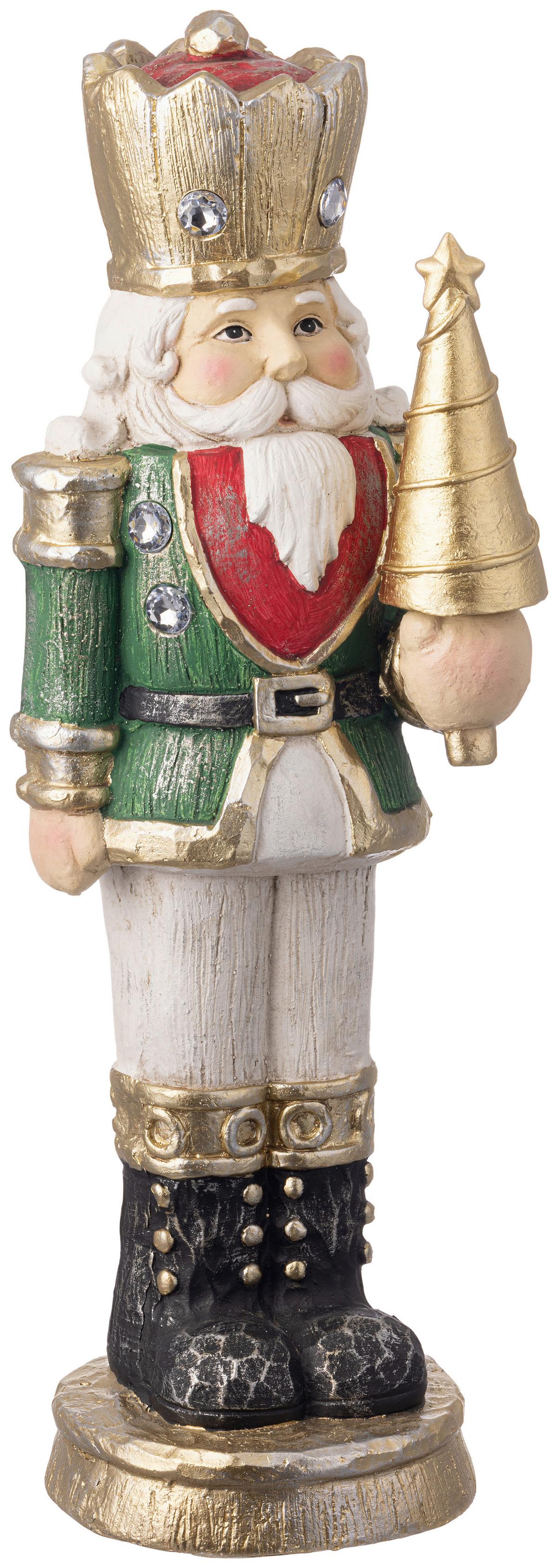 NUSSKNACKERFIGUR Germain - Rot/Schwarz, KONVENTIONELL, Kunststoff (16/16/51cm) - Luca Bessoni