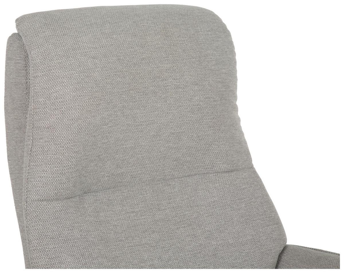 Relaxsessel Ottawa - Chromfarben/Hellgrau, MODERN, Holz/Textil (74/115/92cm)