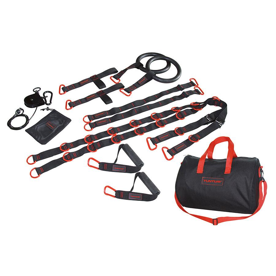 Fitness-set Tunturi Pro Suspension Trainer - Rot/Schwarz, KONVENTIONELL, Kunststoff/Metall (34,5/26/26,5cm)