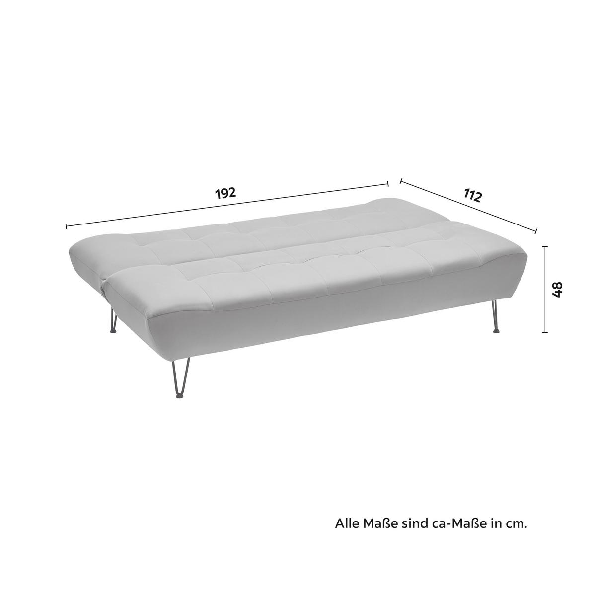 Rozkládací pohovka GELI šedá - černá/světle šedá, Moderní, kov/dřevo (192/88/97cm) - P & B
