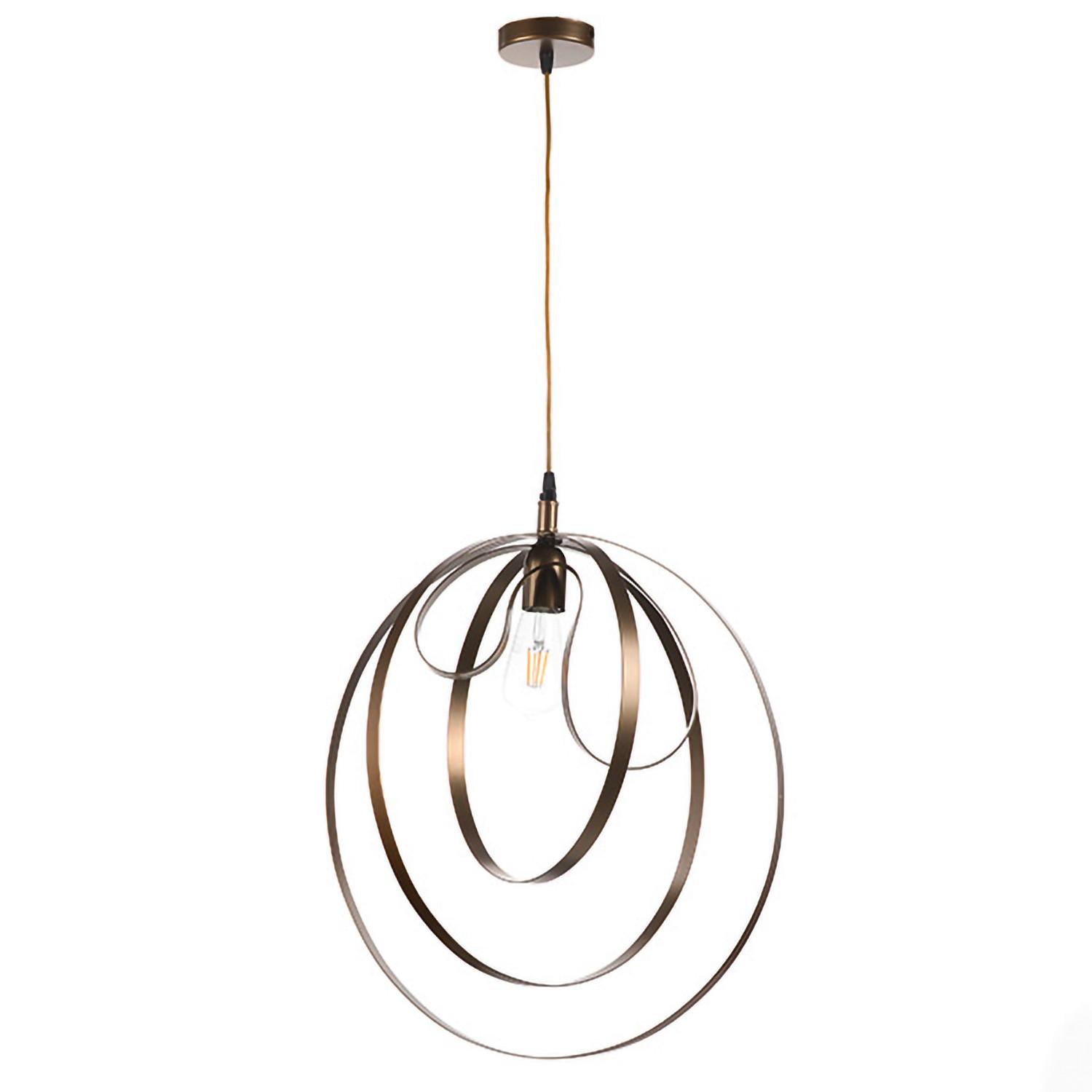 Hängeleuchte 4963/S - Bronzefarben, Design, Metall (50/110cm)