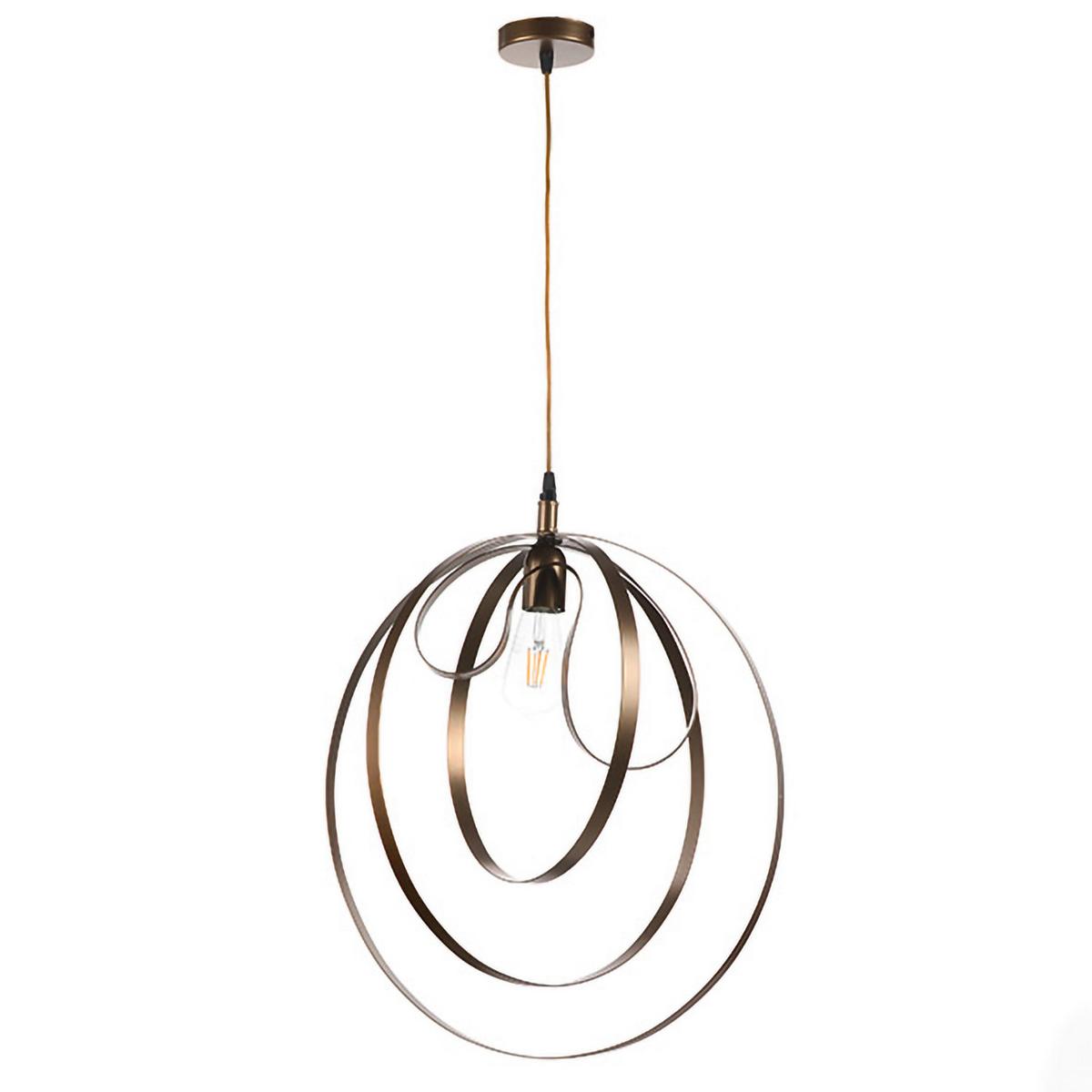 Hängeleuchte 4963/S - Bronzefarben, Design, Metall (50/110cm)