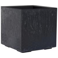 Blumenkasten Schwarz Betonoptik B: 40 cm - Schwarz, Basics, Kunststoff (40/40/40cm) - Siena Garden