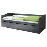 Stauraumbett Maria 90x200 cm Dunkelgrau - Dunkelgrau, MODERN, Holz (90/200cm) - Carryhome