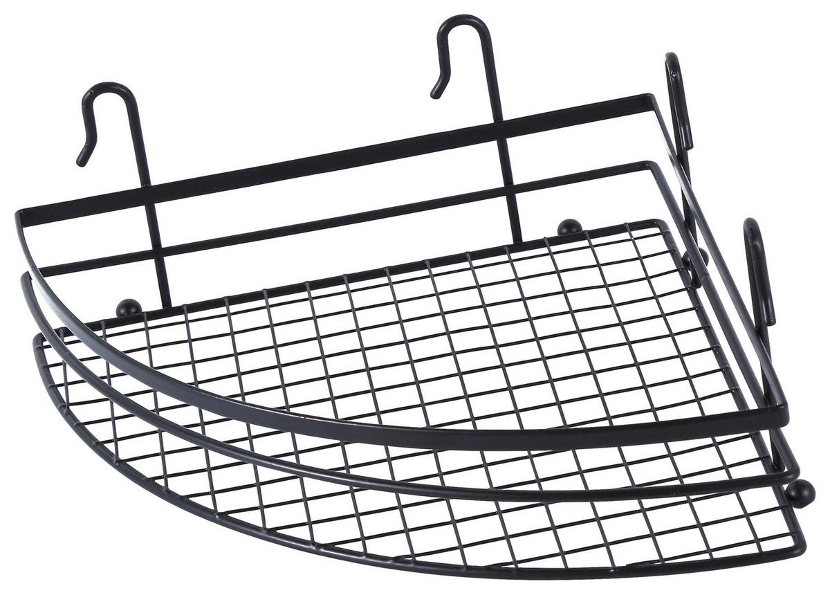 Duschregal Napoli 4 B992484-4 - Schwarz, KONVENTIONELL, Metall (27,5/8,5/20cm) - Ondega