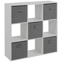 Regal Cube 89 cm Weiß - Weiß, Trend, Holzwerkstoff (89/89/28cm)