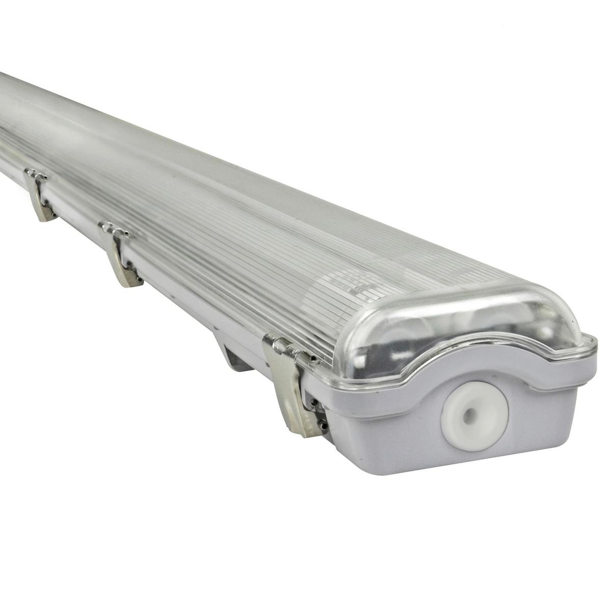 LED-Deckenleuchte L: 156,8 cm, für In- und Outdoor - Grau, Basics, Kunststoff (156,8/8,8/5,2cm)