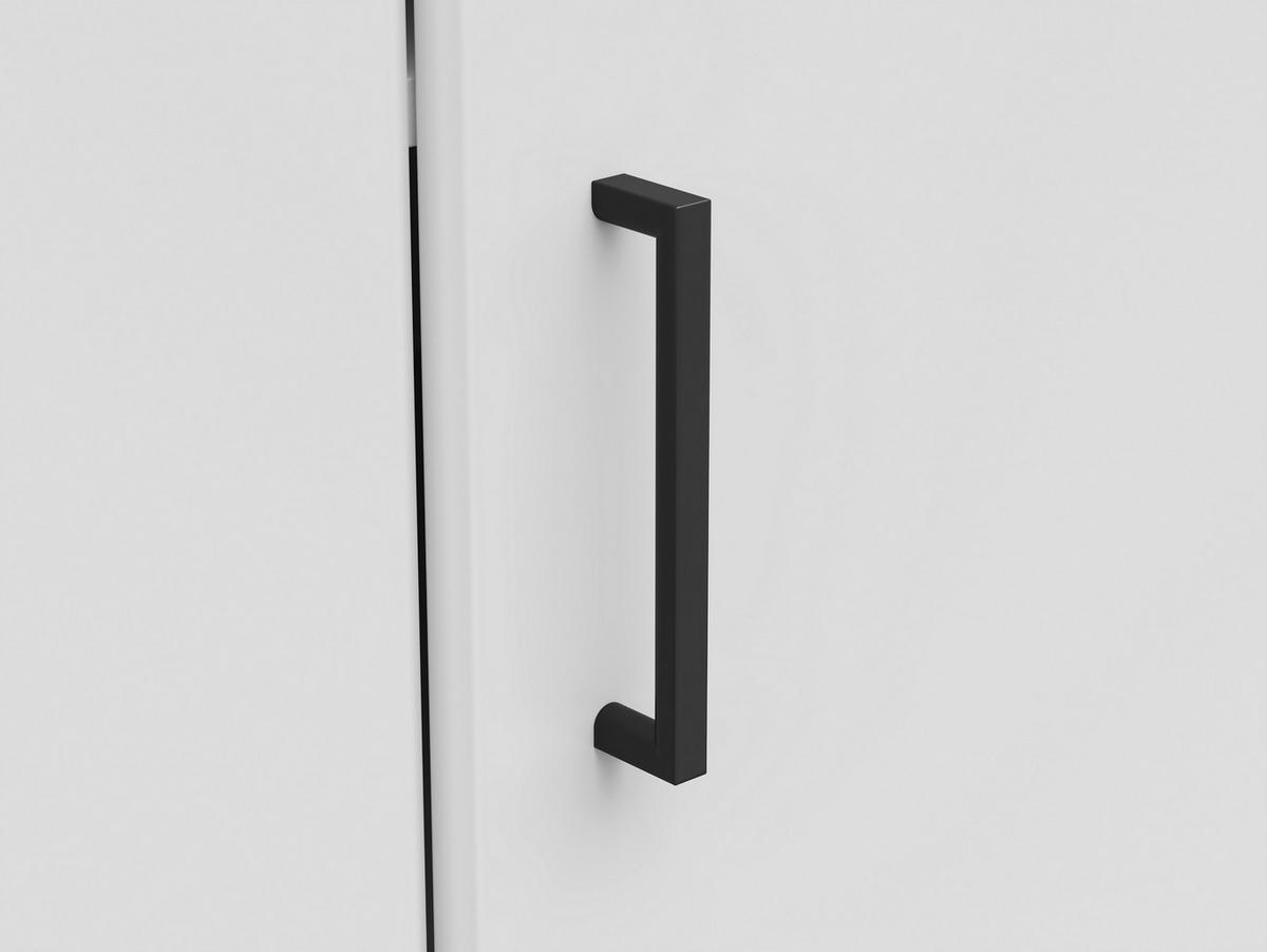 Rohová komoda MULTISTAURAUM - čierna/biela, Modern, kompozitné drevo/plast (101/115/79cm)